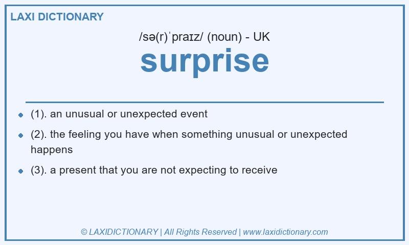 Definition surprise in British English