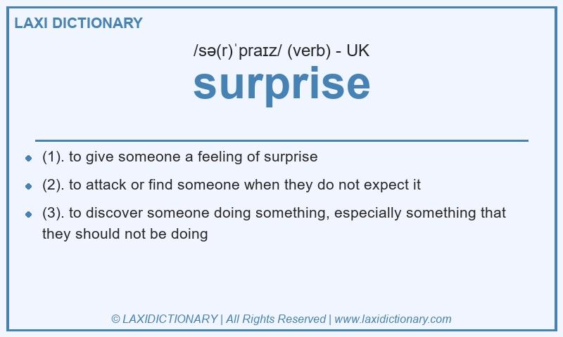 Definition surprise in British English