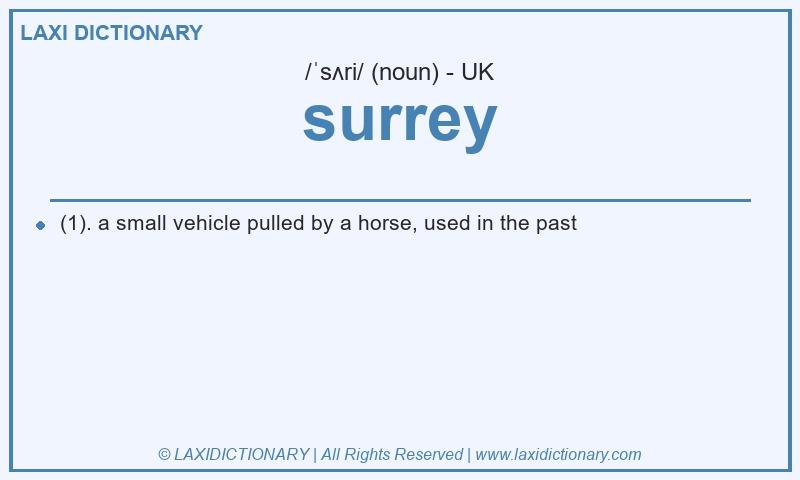 Definition surrey in British English