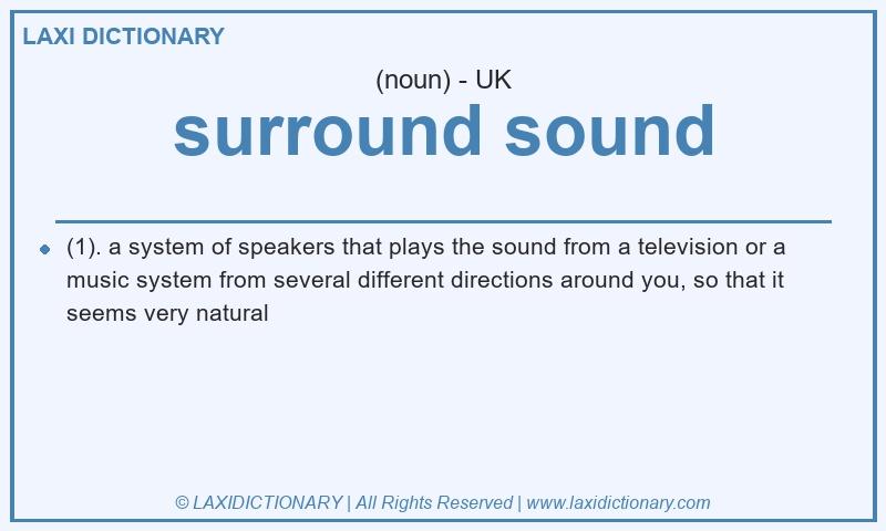 Definition surround sound in British English