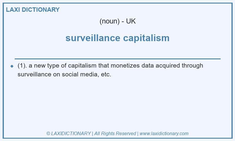 Definition surveillance capitalism in British English