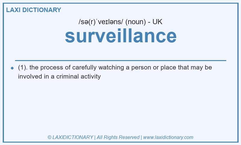 Definition surveillance in British English
