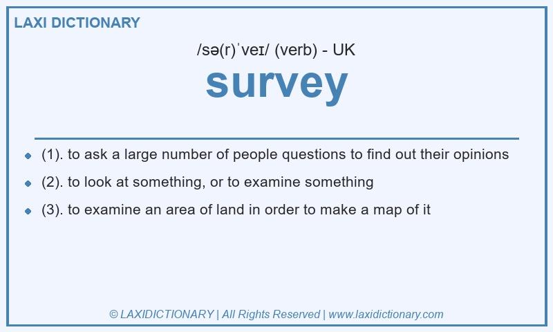 Definition survey in British English