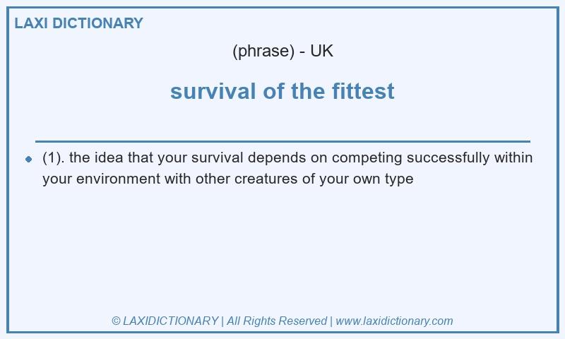 Definition survival of the fittest in British English