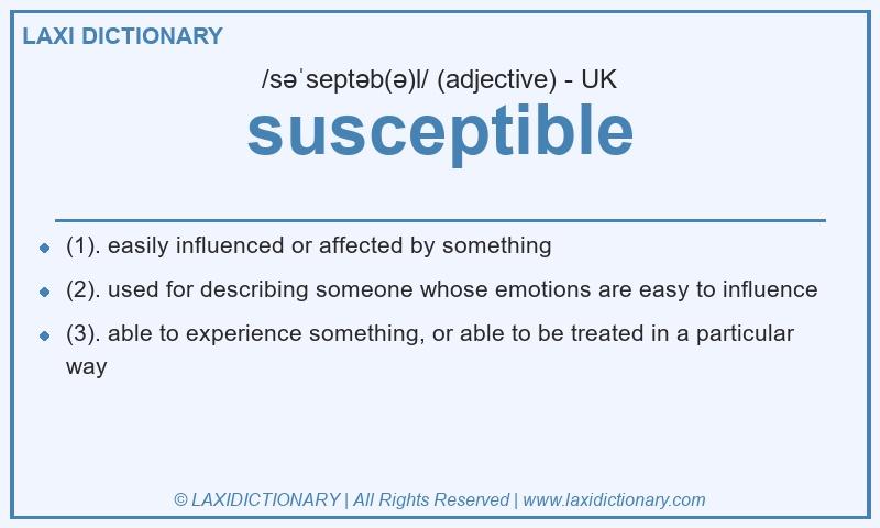 Definition susceptible in British English