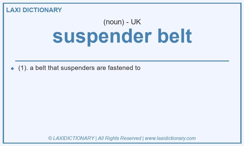 Definition suspender belt in British English