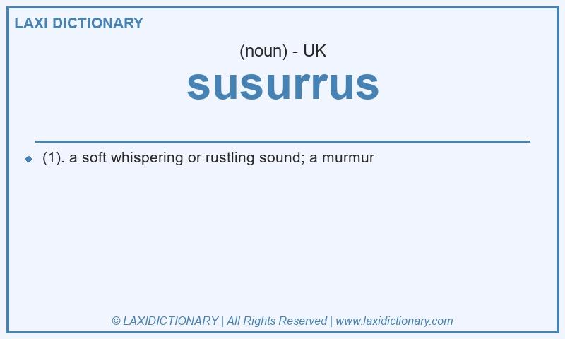 Definition susurrus in British English