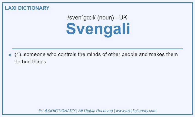 Definition Svengali in British English