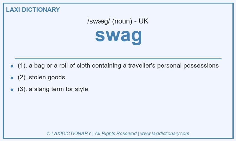 Definition swag in British English