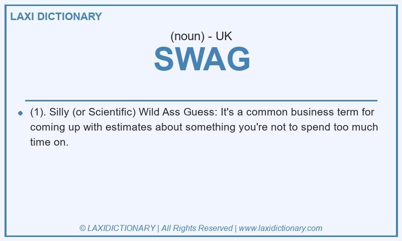 Definition SWAG in British English