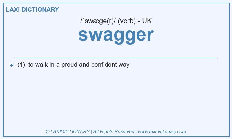 Definition swagger in British English