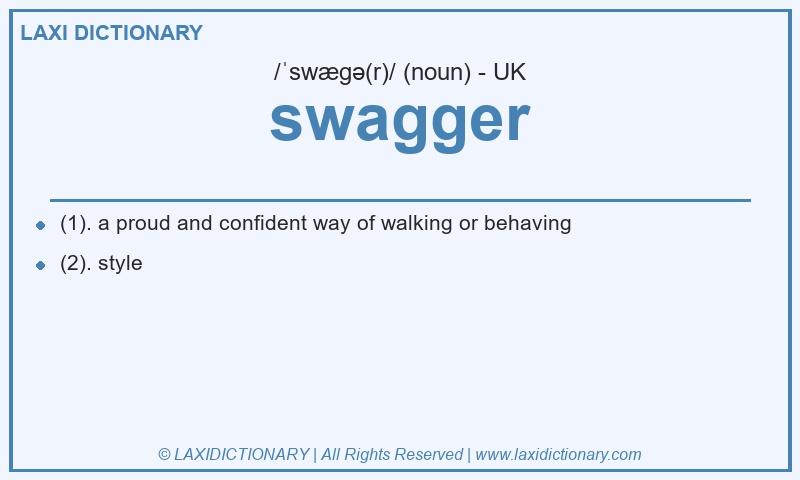 Definition swagger in British English