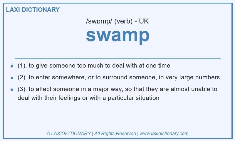 Definition swamp in British English