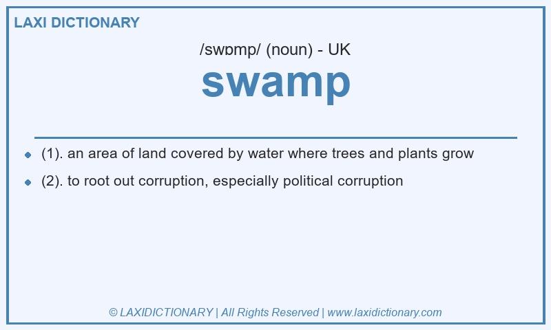 Definition swamp in British English
