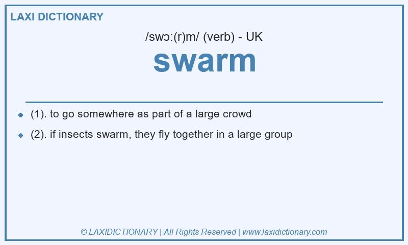 Definition swarm in British English