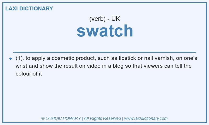 Definition swatch in British English