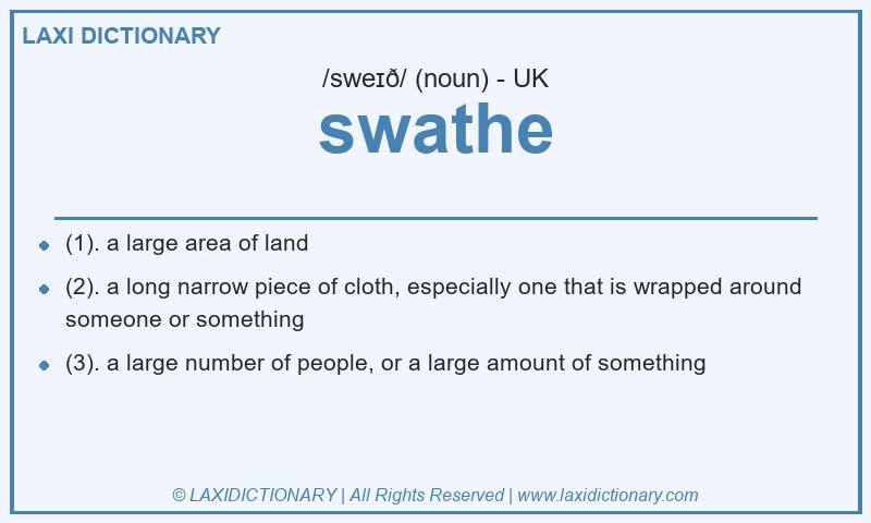 Definition swathe in British English