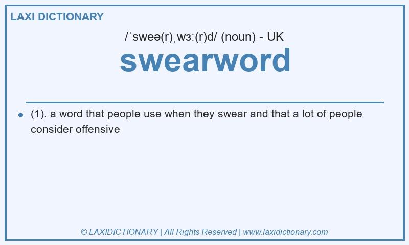 Definition swearword in British English