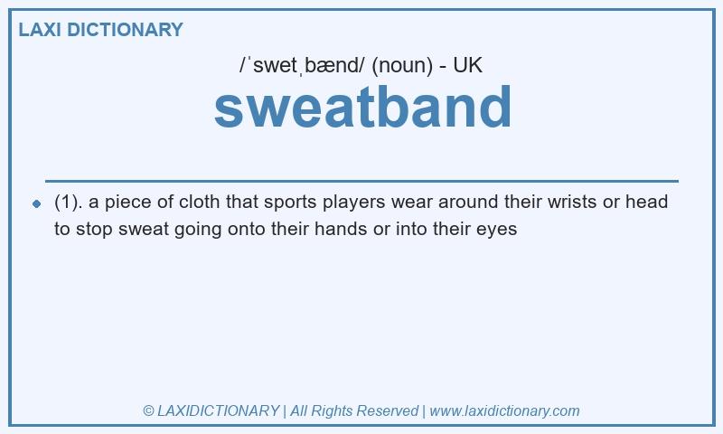 Definition sweatband in British English