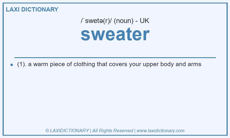 Definition sweater in British English