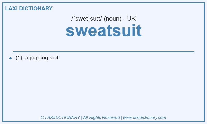 Definition sweatsuit in British English