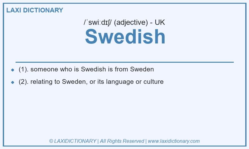 Definition Swedish in British English