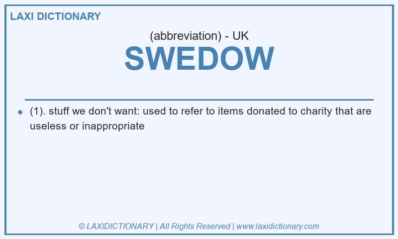 Definition SWEDOW in British English