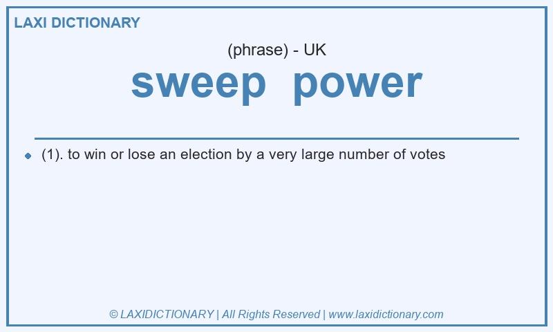 Definition sweep  power in British English