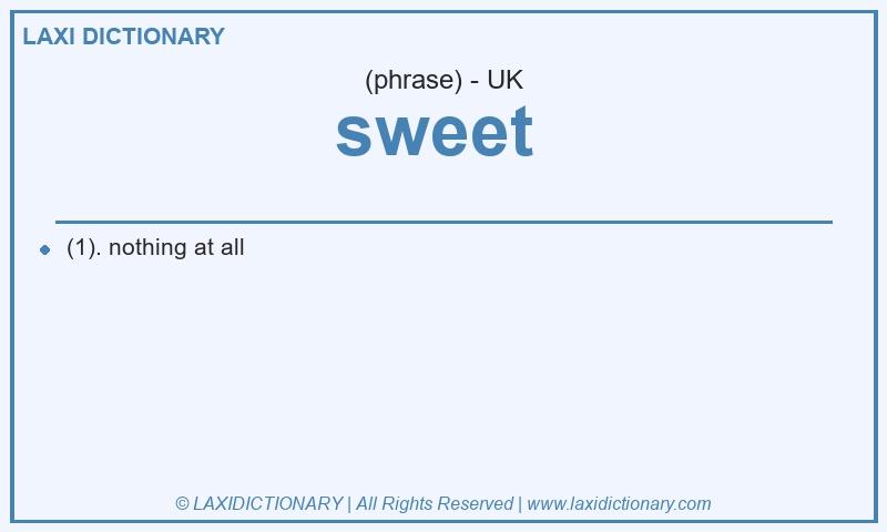 Definition sweet  in British English