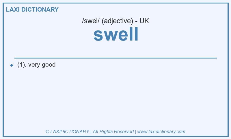 Definition swell in British English
