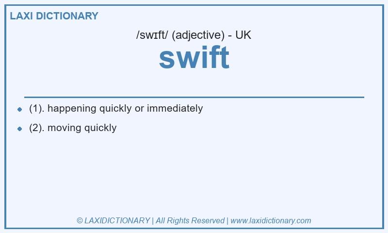Definition swift in British English