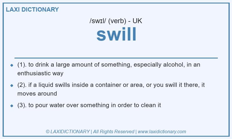 Definition swill in British English