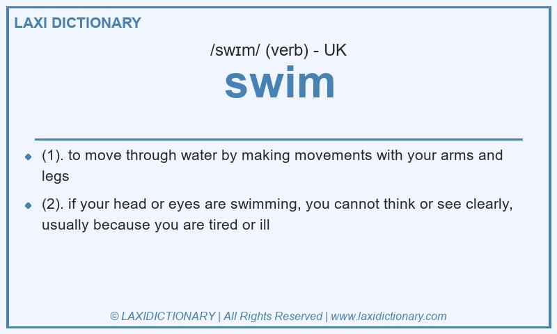 Definition swim in British English