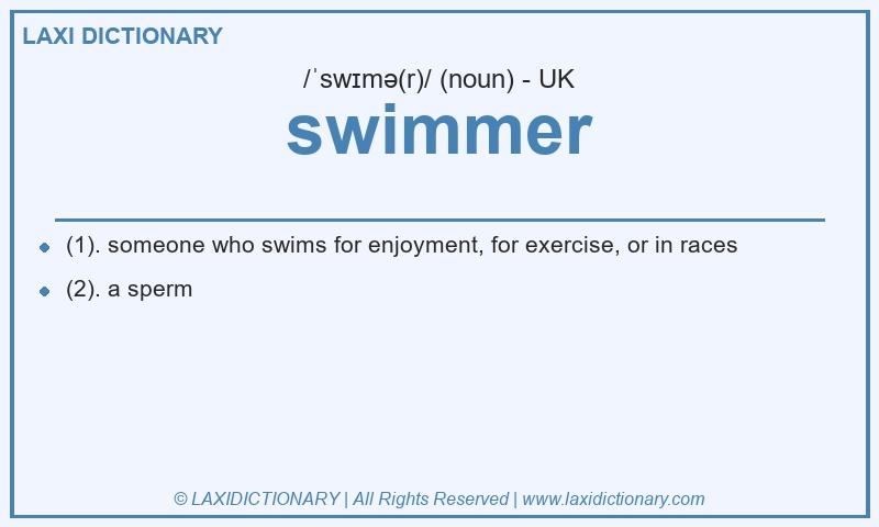 Definition swimmer in British English