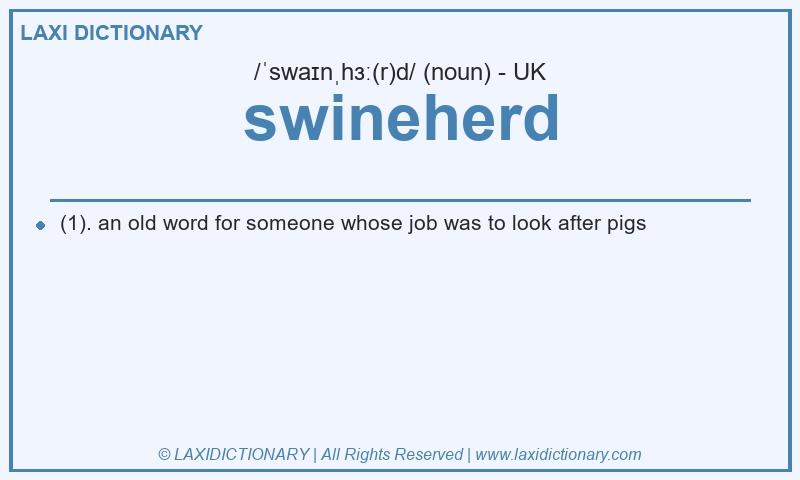 Definition swineherd in British English