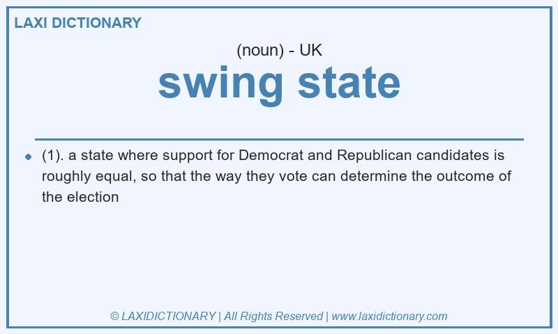Definition swing state in British English