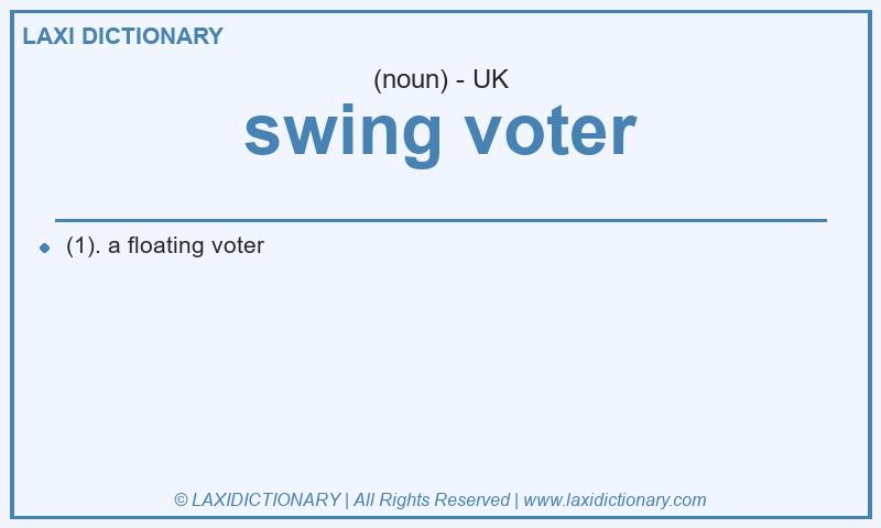 Definition swing voter in British English