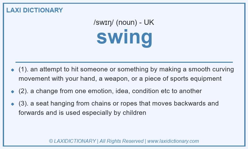 Definition swing in British English