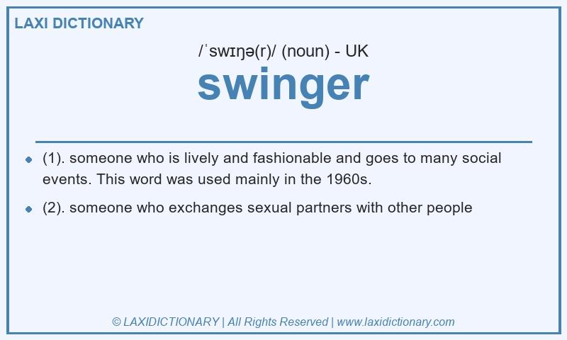 Definition swinger in British English
