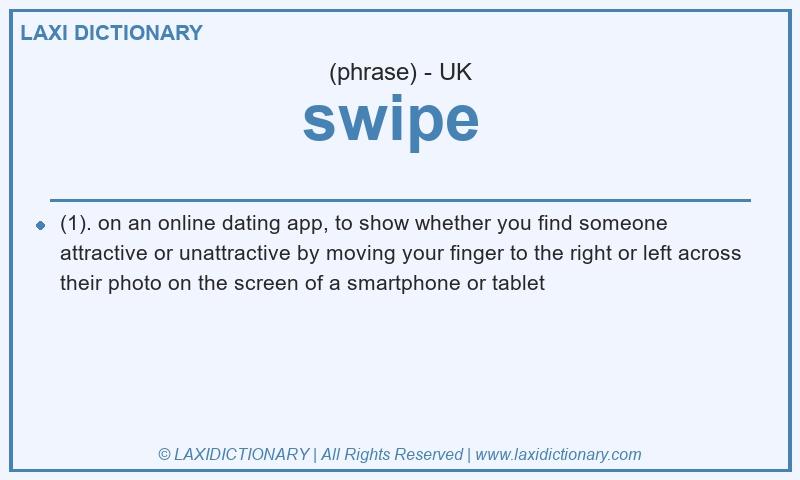 Definition swipe in British English