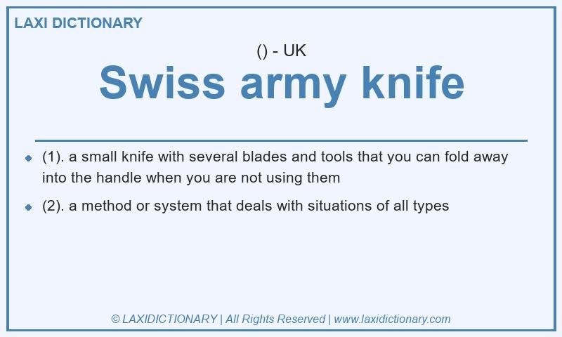 Definition Swiss army knife in British English