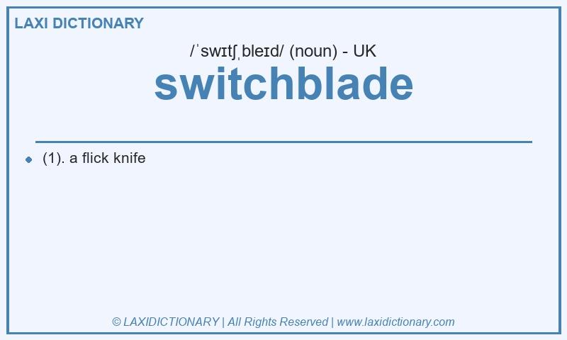 Definition switchblade in British English
