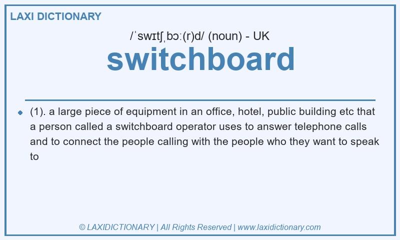 Definition switchboard in British English