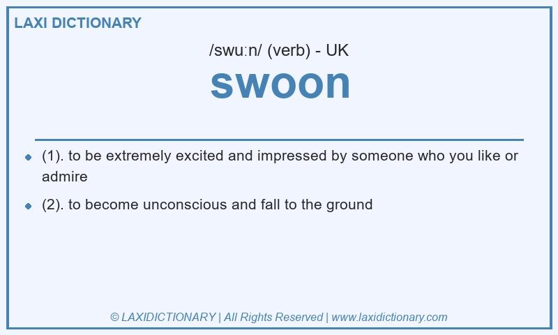 Definition swoon in British English