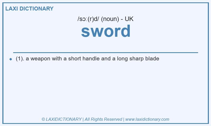 Definition sword in British English