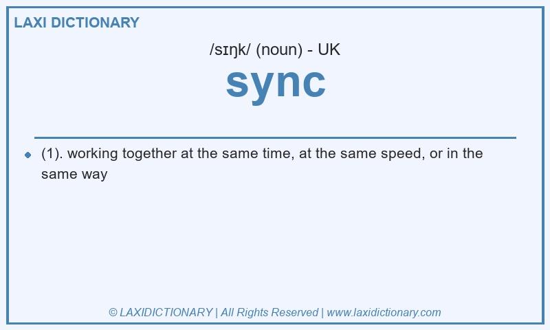 Definition sync in British English