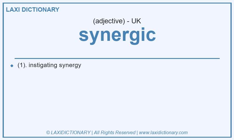 Definition synergic in British English