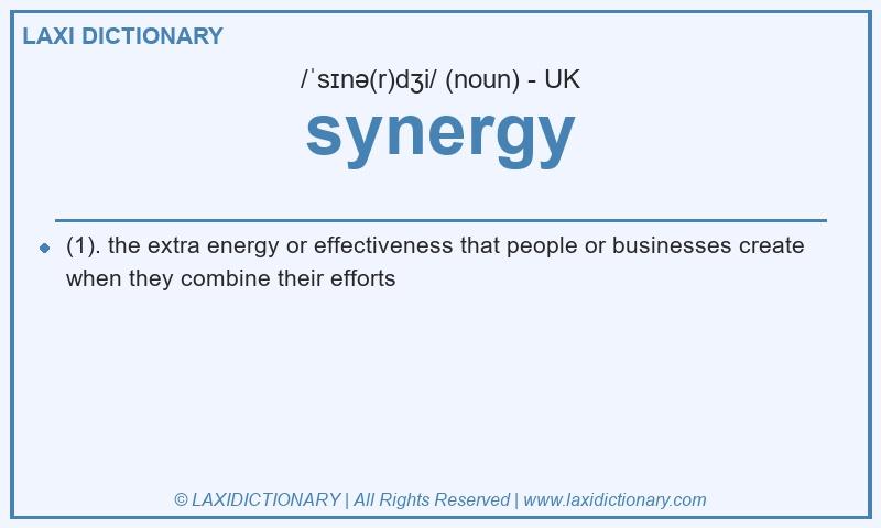 Definition synergy in British English