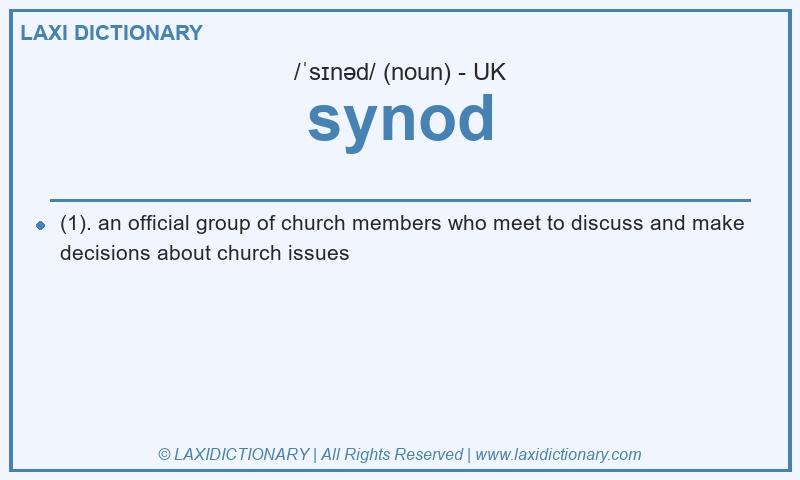 Definition synod in British English
