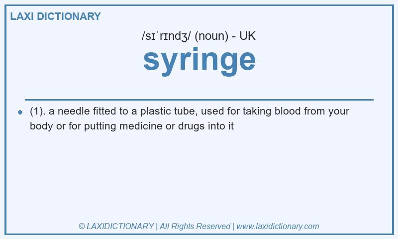 Definition syringe in British English
